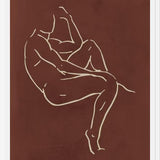 Cuadro Male body sketch - Chocolate
