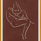 Cuadro Male body sketch - Chocolate