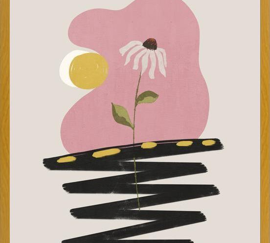 Cuadro Abstract Shapes & Flower 3