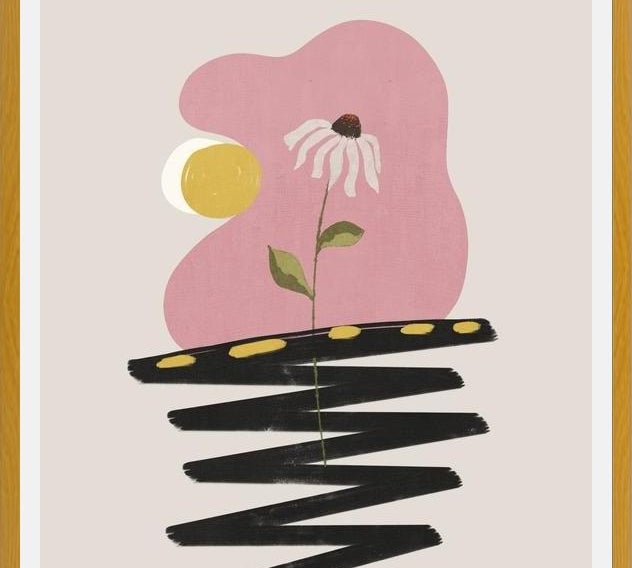 Cuadro Abstract Shapes & Flower 3