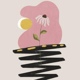 Canvas Abstract Shapes & Flower 3