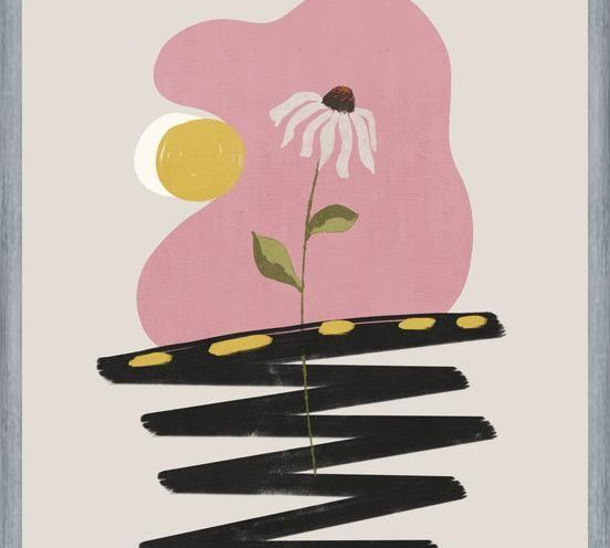Cuadro Abstract Shapes & Flower 3