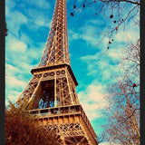 Cuadro Eiffel Paris azul