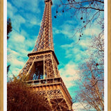 Cuadro Eiffel Paris azul