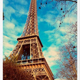 Cuadro Eiffel Paris azul