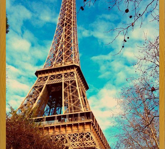 Cuadro Eiffel Paris azul