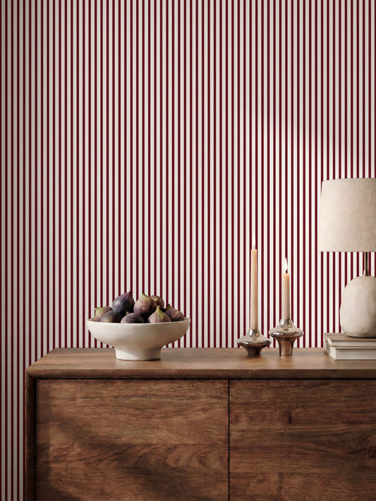 Papel Mural Fine Line Burdeo