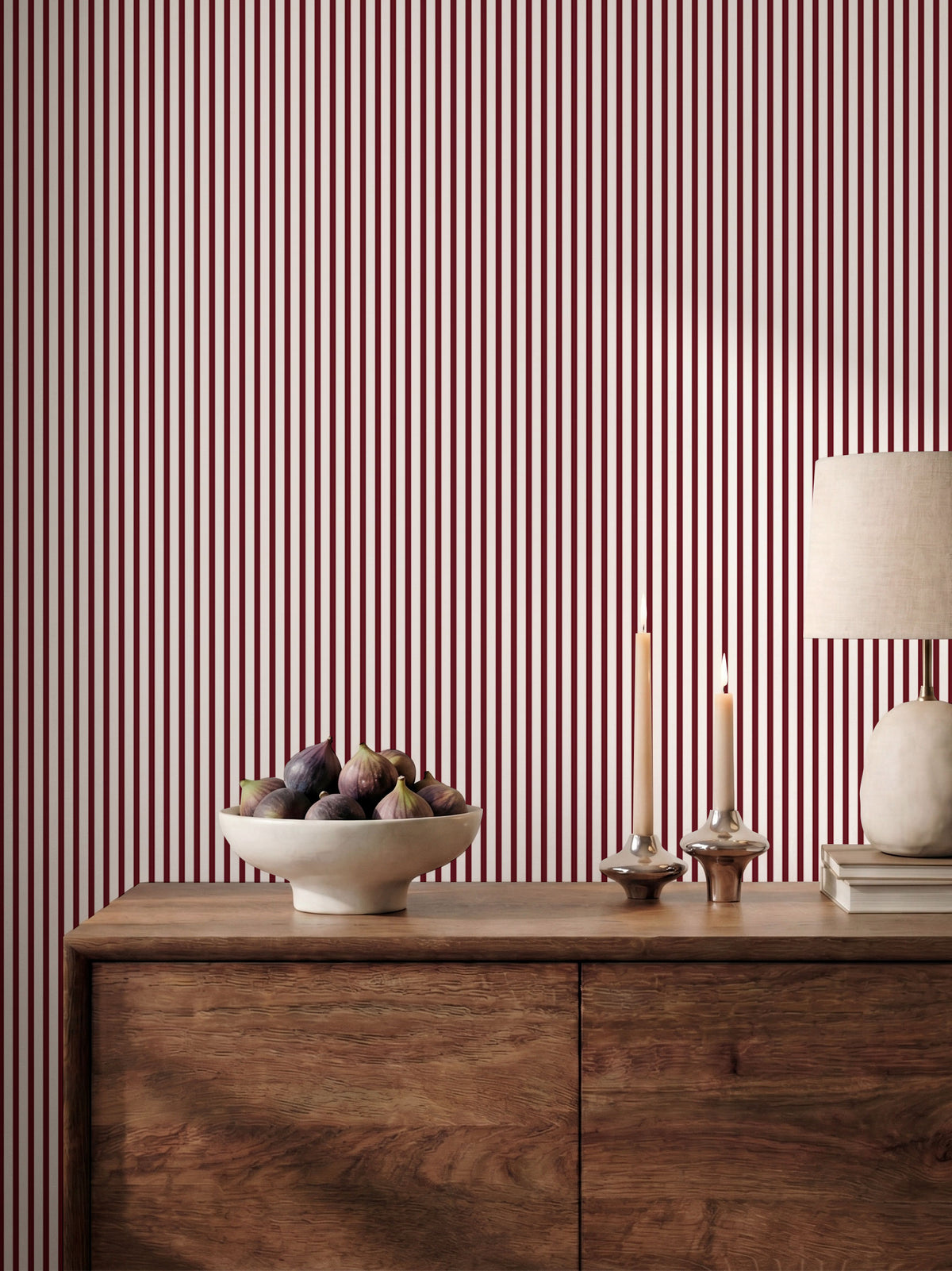Papel Mural Fine Line Burdeo