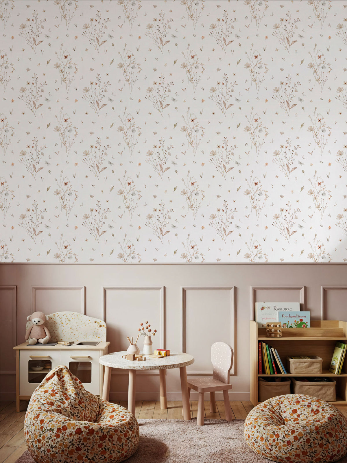 Papel Mural Floral Natural