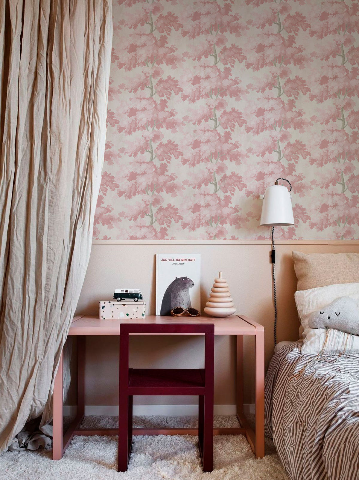 Papel Mural Hazel Rosado