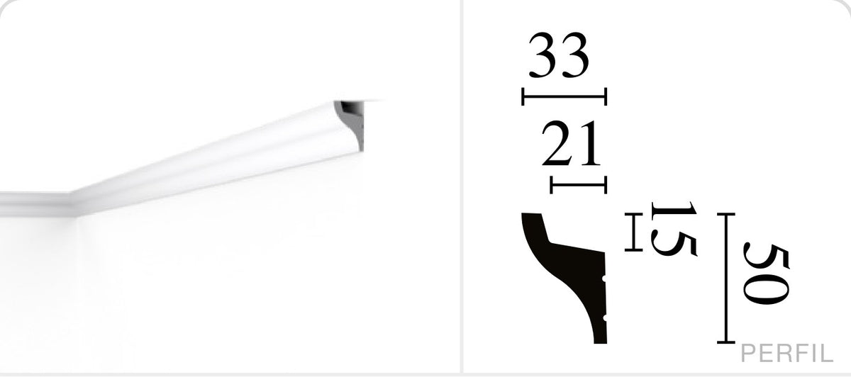 Moldura de luz indirecta IL3