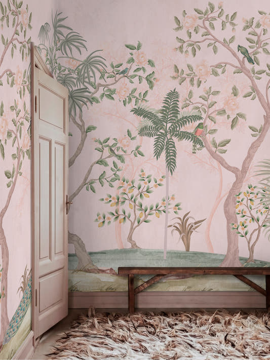 Papel Mural Imperial Garden Rosado