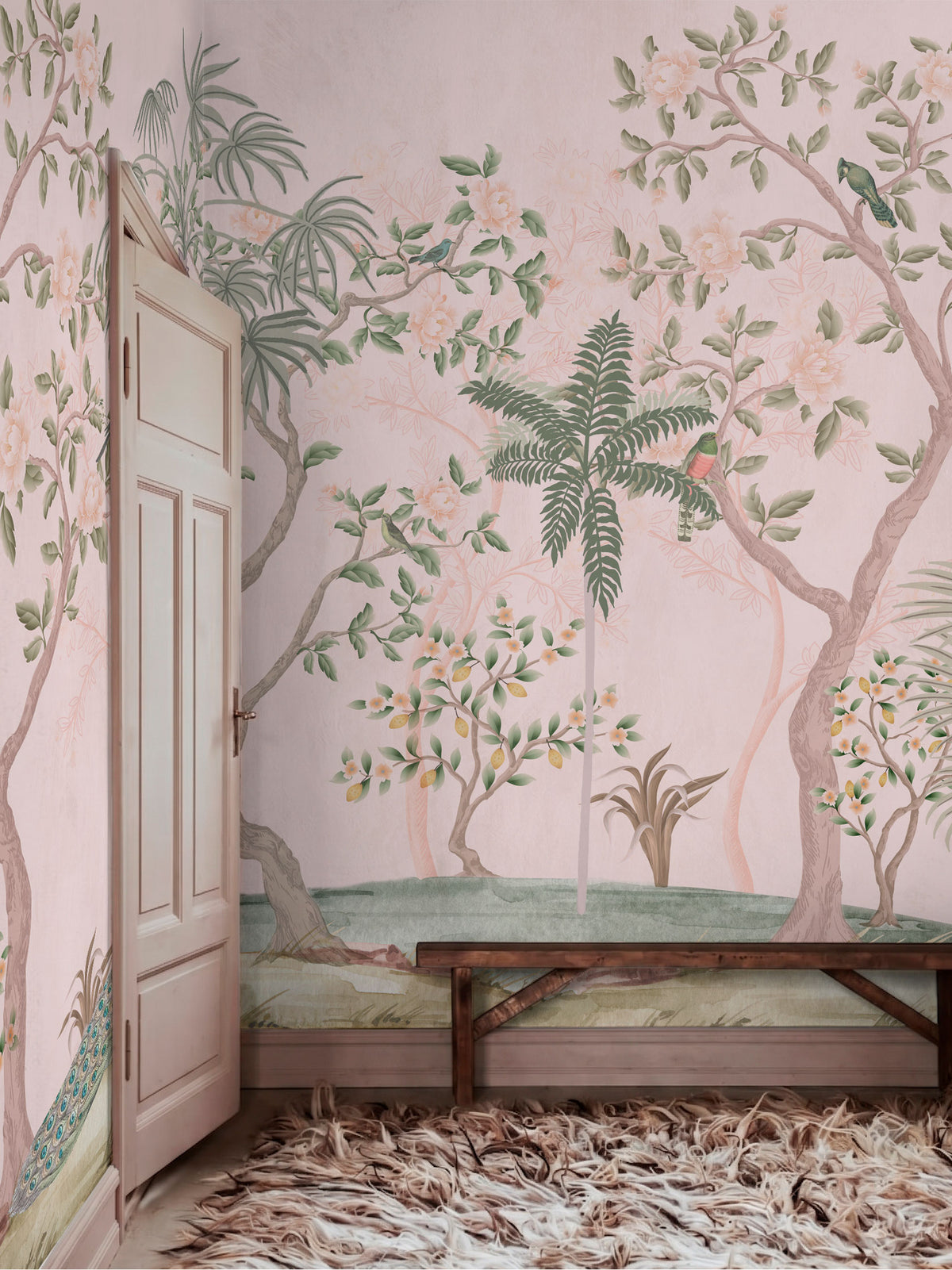 Papel Mural Imperial Garden Rosado