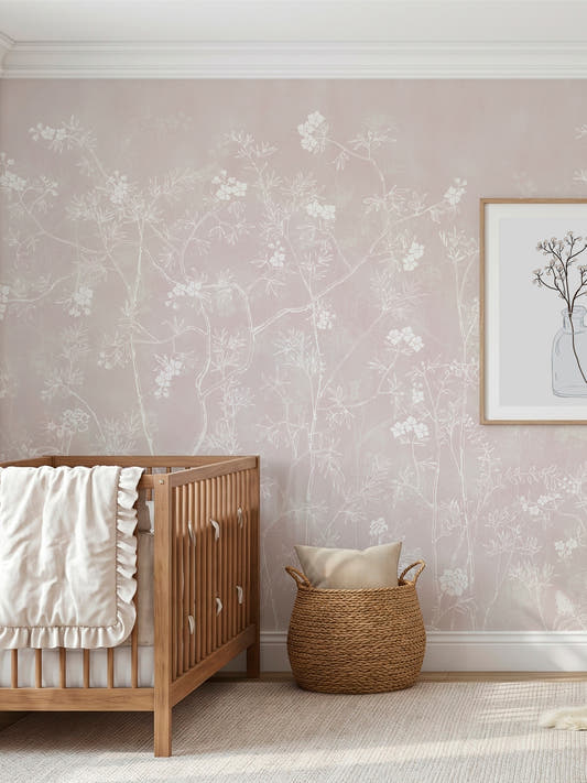 Papel Mural Jardines Rosado