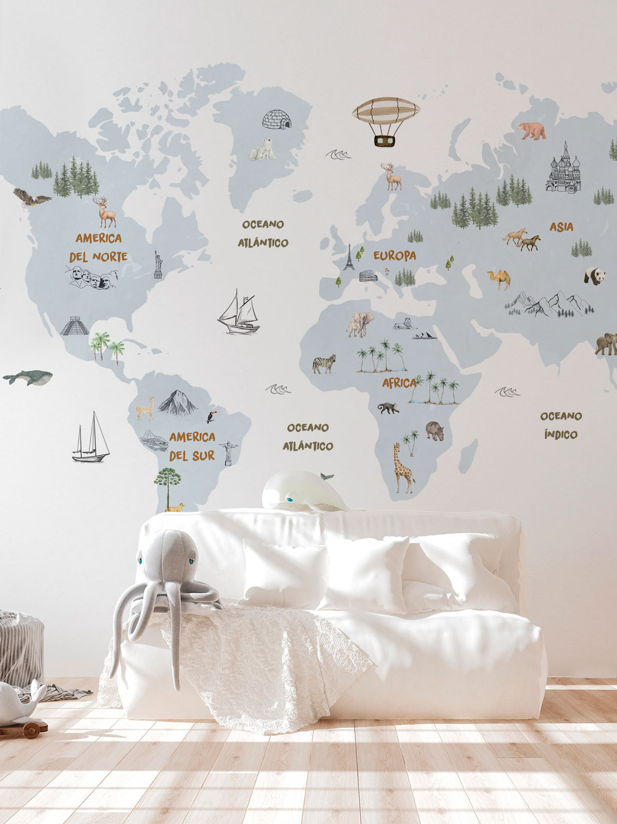 Papel Mural Kids Map