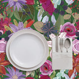 Mantel de Hule Lily and Colorful Flowers Pattern