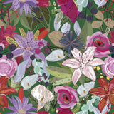 Mantel de Hule Lily and Colorful Flowers Pattern