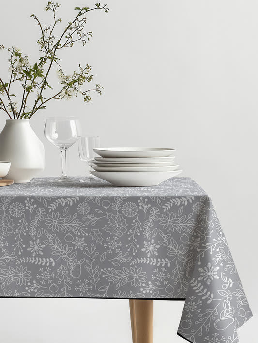 Mantel de hule Floral 8 sobre una mesa