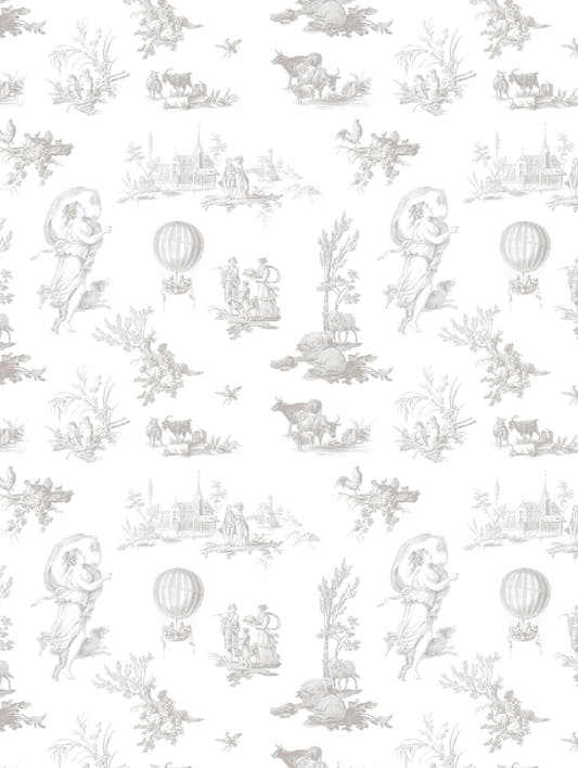 Mantel de hule French Farm Gray, detalle del diseño