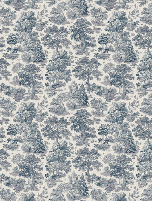 Mantel de hule Moulin Blue, detalle del diseño