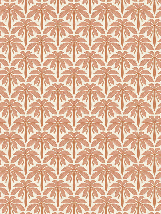 Mantel de hule Terracota Palms, detalle del diseño
