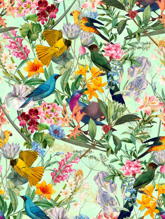 Mantel de hule Tropical Paradise II, detalle del diseño