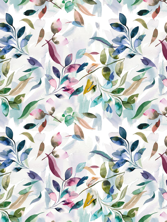 Mantel de hule Watercolor Mystic Leaves, detalle del diseño