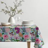 Mantel de Hule Orchid succulent and roses colorful pattern