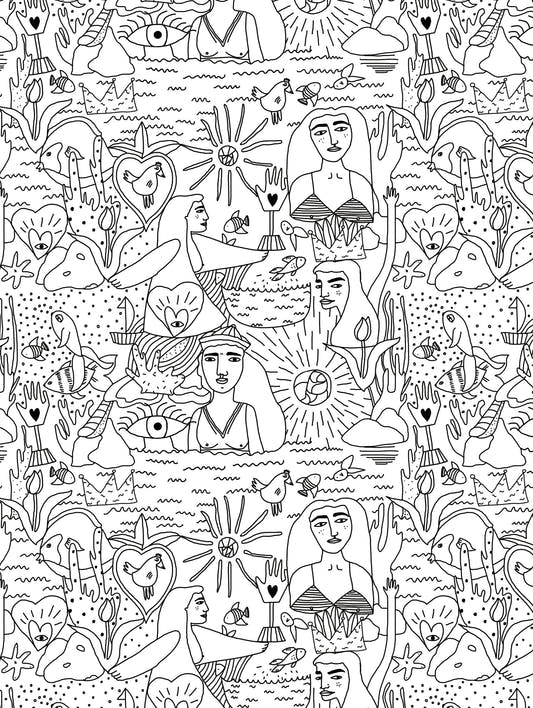Mantel de hule Pattern Marino 011 2, detalle del diseño