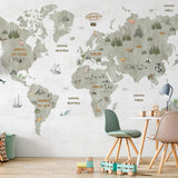 Papel Mural Kids Map