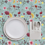 Mantel de Hule Multiflora Turquesa