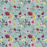 Mantel de Hule Multiflora Turquesa