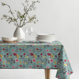 Mantel de Hule Multiflora Turquesa