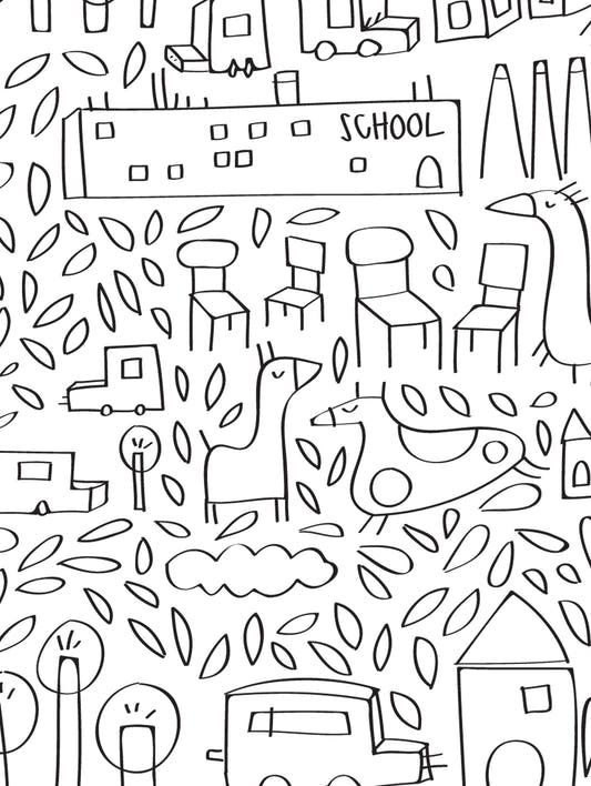 Mantel de hule Neighborhood, detalle del diseño