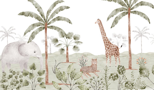 Papel Mural Baby Safari