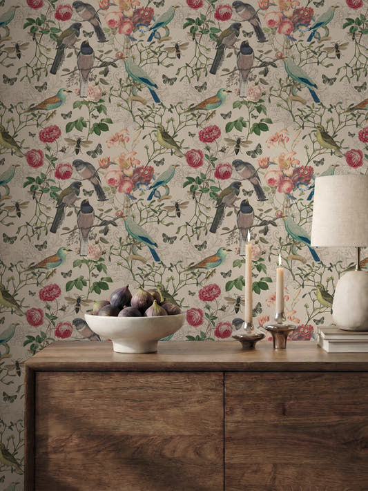 Papel mural Botanique beige