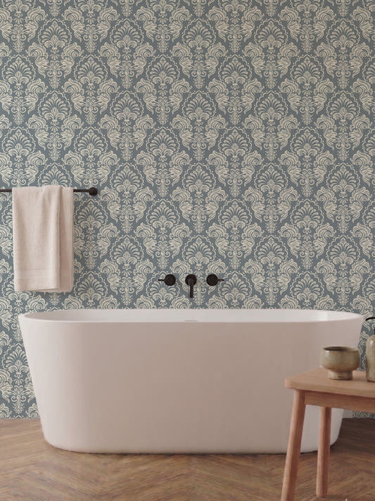 Papel Mural Blue Damask