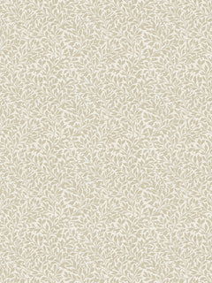 Papel mural Olivia, detalle del diseño: pequeñas hojas beige en patrón denso.