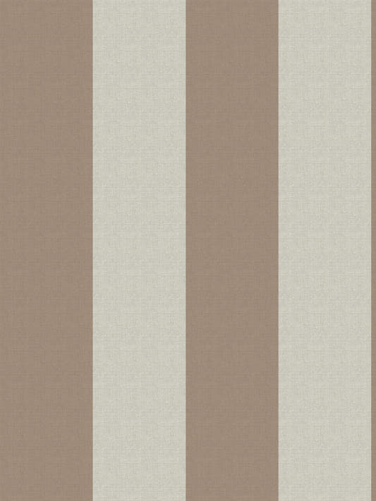 Papel mural Rafia Stripes Pink, detalle del diseño: rayas verticales anchas en café rosado y crema con textura de rafia.