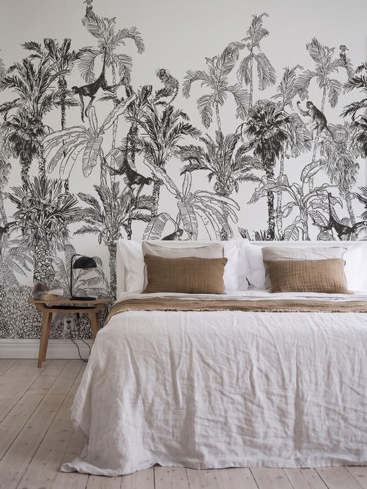 Papel Mural Tropical jungle with Monkeys