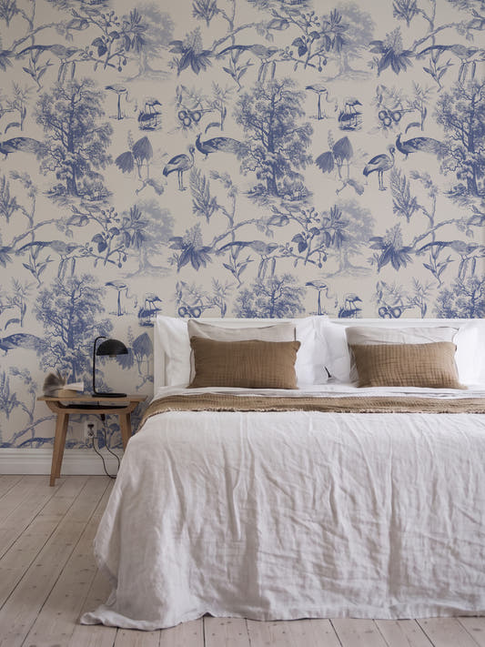Papel Mural Vintage Nature Blue