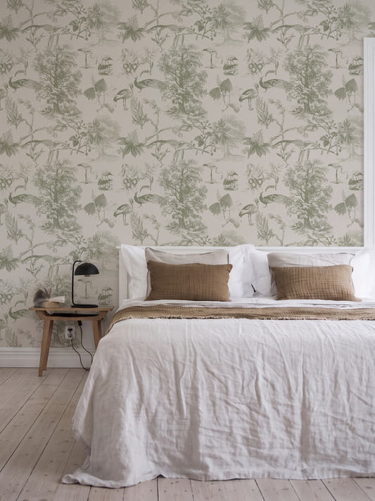 Papel Mural Vintage Nature Green