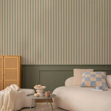 Papel Mural Tangier Olive Stripe