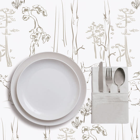 Mantel de Hule Sweet Deer and Forest