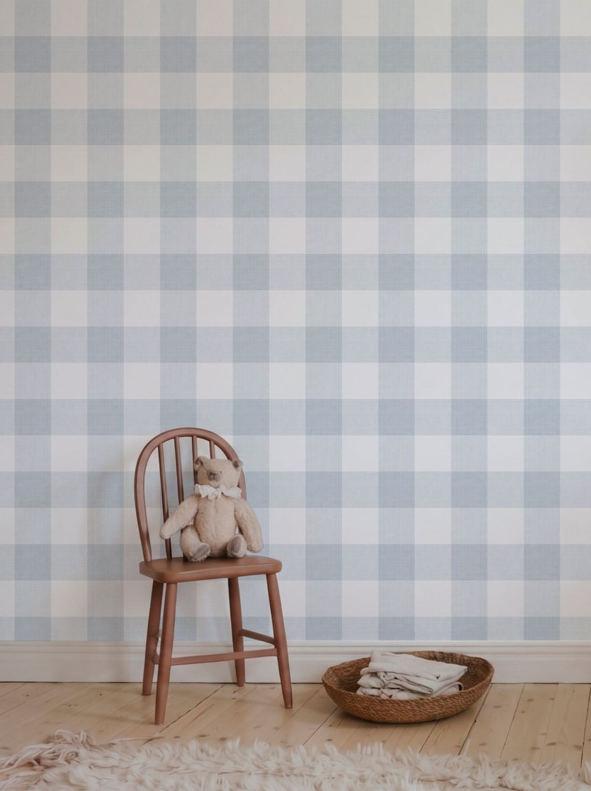 Papel Mural Tartan Azul