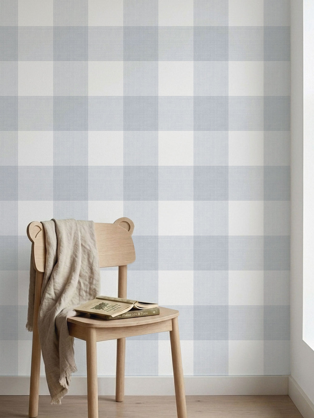 Papel Mural Tartan Azul