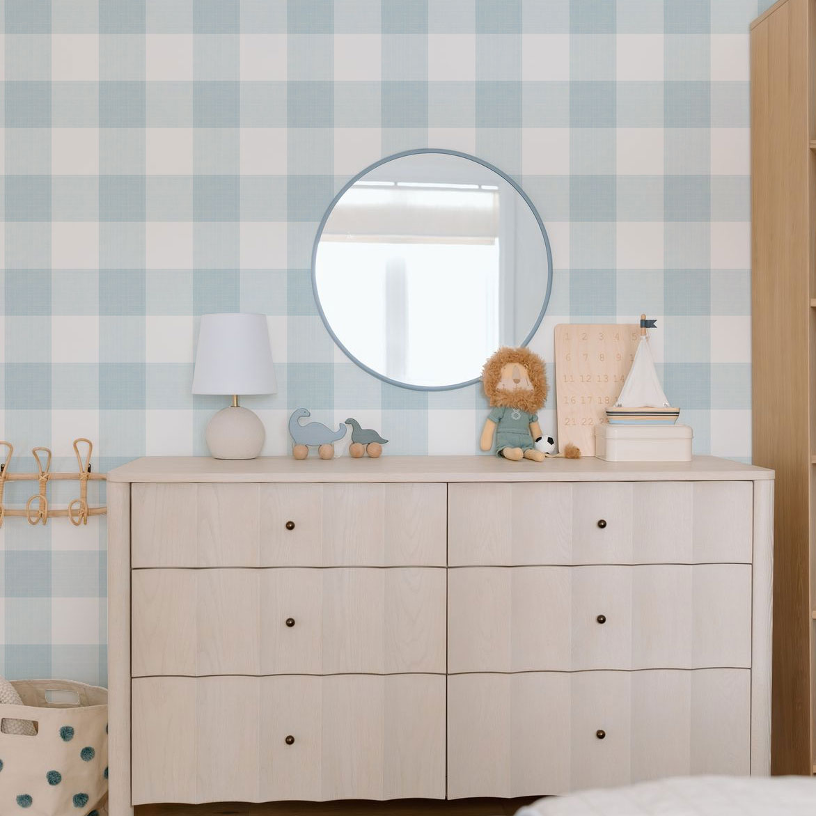 Papel Mural Tartan Celeste