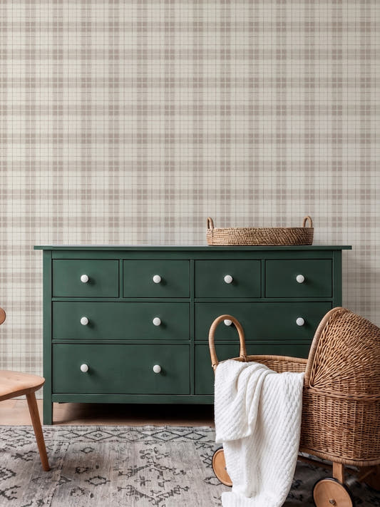 Papel Mural Tic Tac Toe Greige