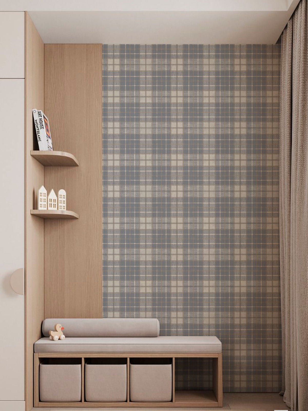 Papel Mural Tic Tac Toe Blue
