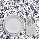 Mantel de Hule winter ink flowers